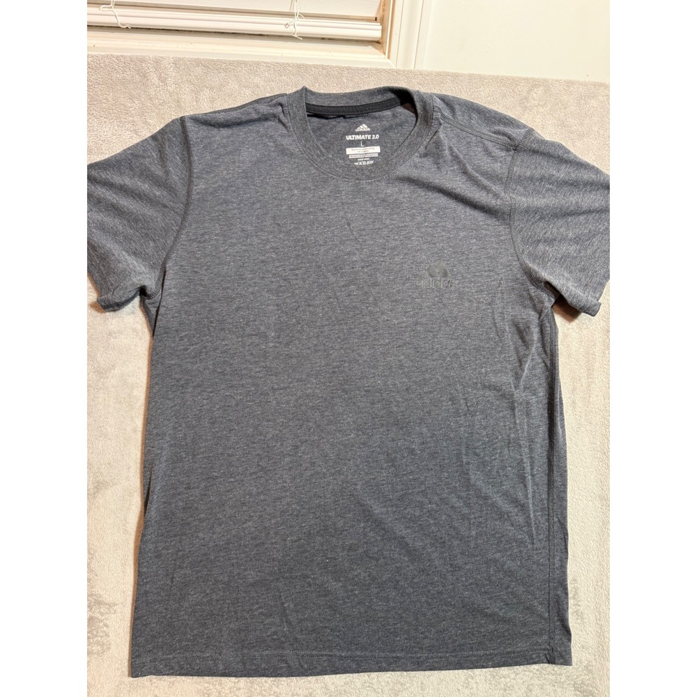 Men's Adidas Ultimate 2.0 Training T-Shirt Grey Heather Crew Neck Large